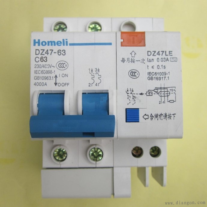小型断路器型号规格标示的意义