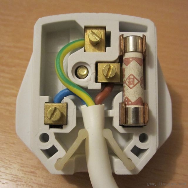 带保险丝(Fuse)的电源插头安装接线图解 带保险丝(Fuse)的电源插头安装接线图解