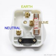 带保险丝（Fuse）的电源插头安装接线图解