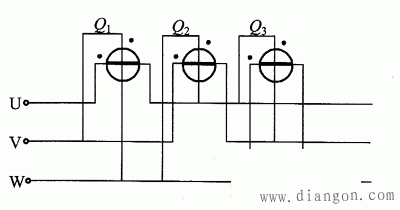 三相有功功率和无功功率的测量接线图和相量图 三相有功功率和无功功率的测量接线图和相量图