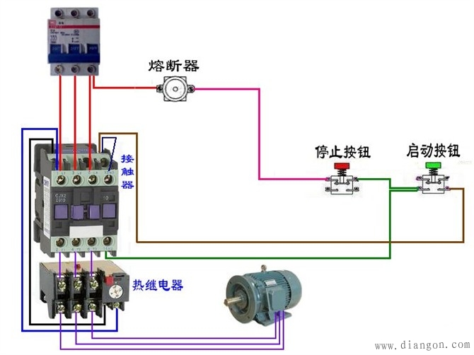电工最常见电路_电工常见电路接线图_电工最常见电路的实物接线图集