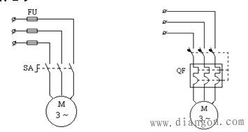 鼠笼电动机简单的起、停电器控制线路 鼠笼电动机简单的起、停电器控制线路