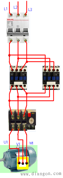 电动机正反转控制电路_三相电机正反转电路图_正反转接线图正反转电路图及原理 电动机正反转控制电路_三相电机正反转电路图_正反转接线图正反转电路图及原理