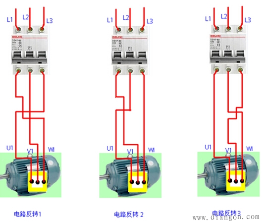 电动机正反转控制电路_三相电机正反转电路图_正反转接线图正反转电路图及原理 电动机正反转控制电路_三相电机正反转电路图_正反转接线图正反转电路图及原理