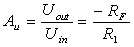 运算放大器闭环负反馈增益