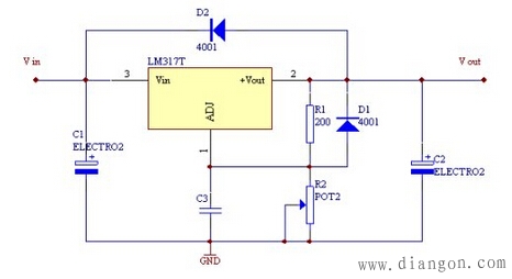 lm317可变稳压电路原理 lm317可变稳压电路原理