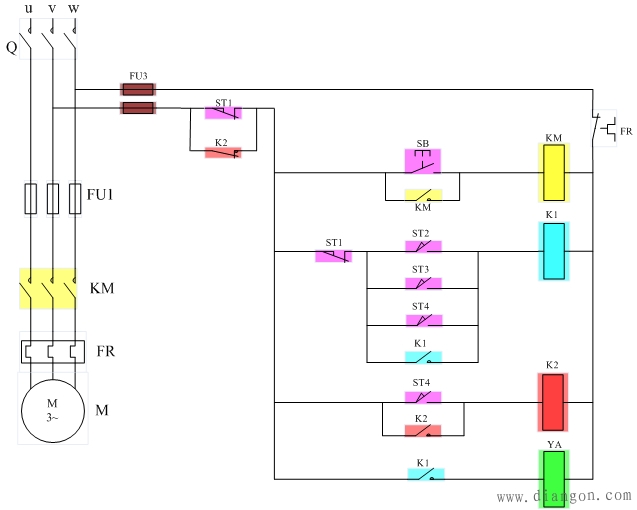 深孔钻三次进给的控制线路设计