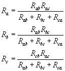 电阻星型联接与三角形联接的等效变换