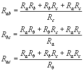 电阻星型联接与三角形联接的等效变换