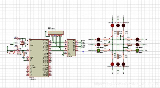 练手项目：利用单片机和仿真软件模拟汽车红绿灯项目 附效果图