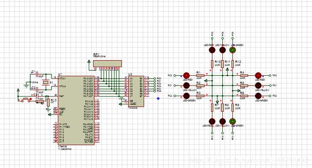 练手项目：利用单片机和仿真软件模拟汽车红绿灯项目 附效果图