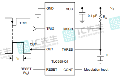 TLC555QDRQ1单片计时电路规格参数引脚功能资料