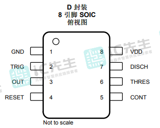 TLC555QDRQ1单片计时电路规格参数引脚功能资料