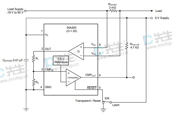 INA200AIDGKR功率电子开关功能描述产品引脚图框图