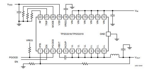 TPS53318DQPR型号DC电源芯片产品数据手册规格信息介绍