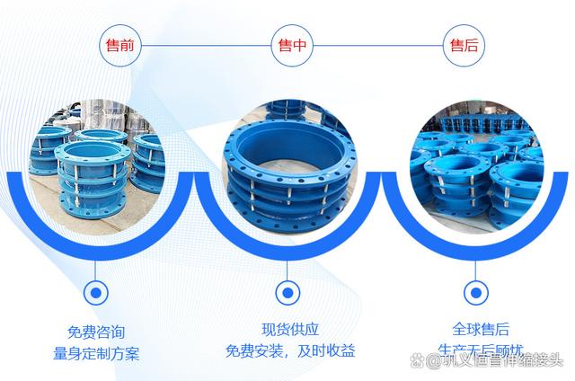 DN200双法兰限位伸缩接头的详细安装方法说明