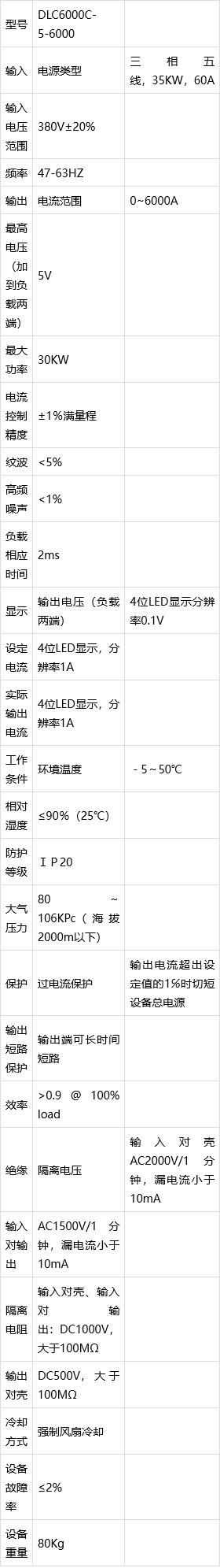 5V6000A可编程直流大电流电源