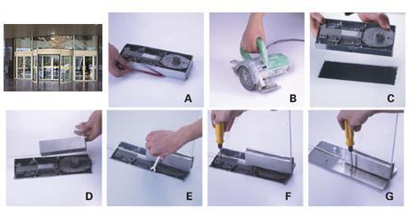 旋转门门区配套地弹门安装要点