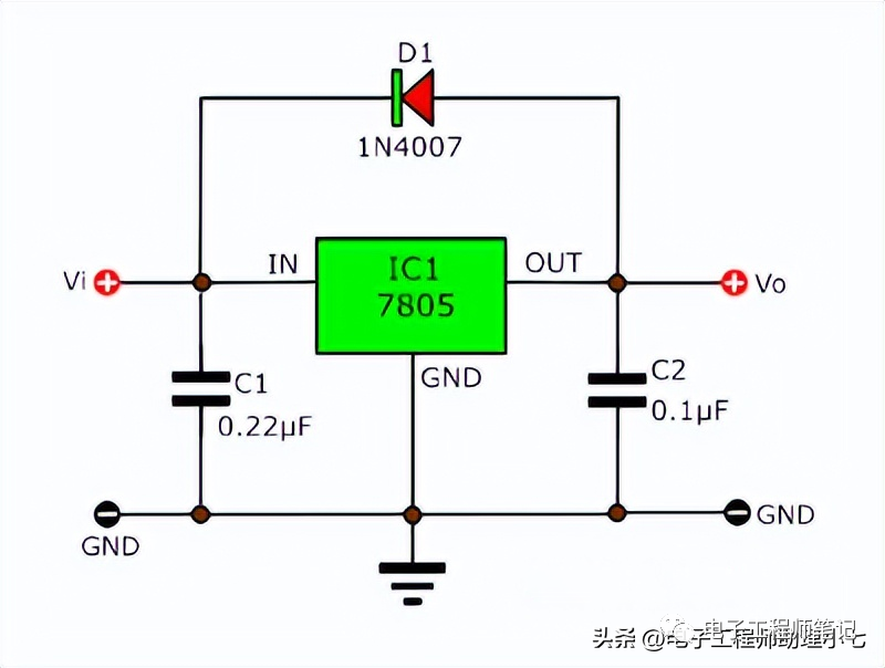 LM7805稳压器应用电路讲解