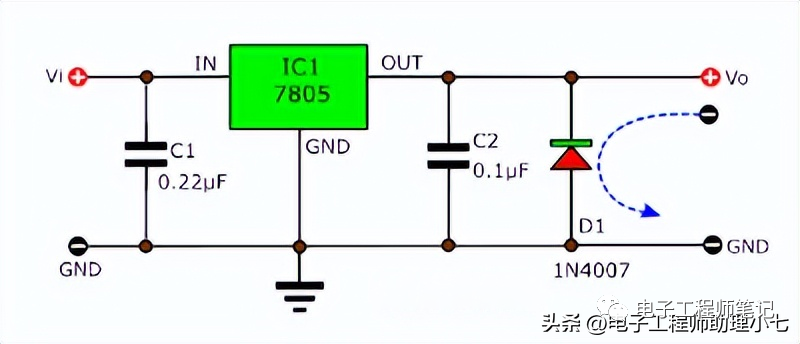 LM7805稳压器应用电路讲解