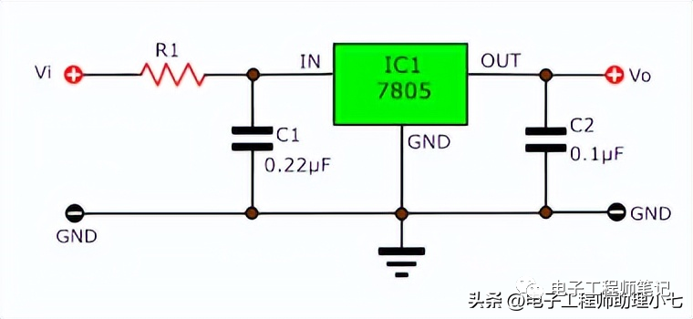 LM7805稳压器应用电路讲解