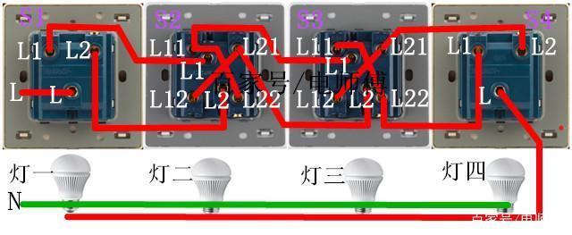 电工实操：单控双控多控延时开关控制灯的多种接法，要几个接几个