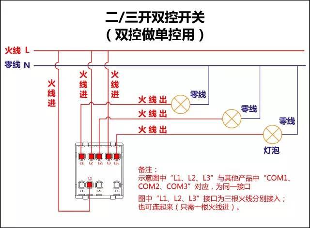 电工必备-单控 双控 三控 四控 开关的接线，学会不求人！