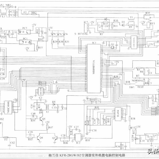 格兰仕变频空调室内、外机控制电路原理解读