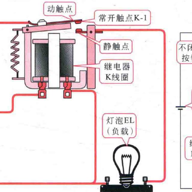 继电器在电路中触点的控制关系图解