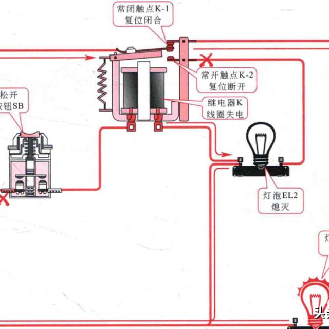 继电器在电路中触点的控制关系图解