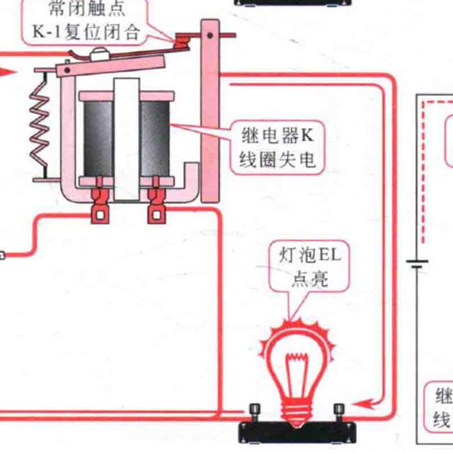 继电器在电路中触点的控制关系图解