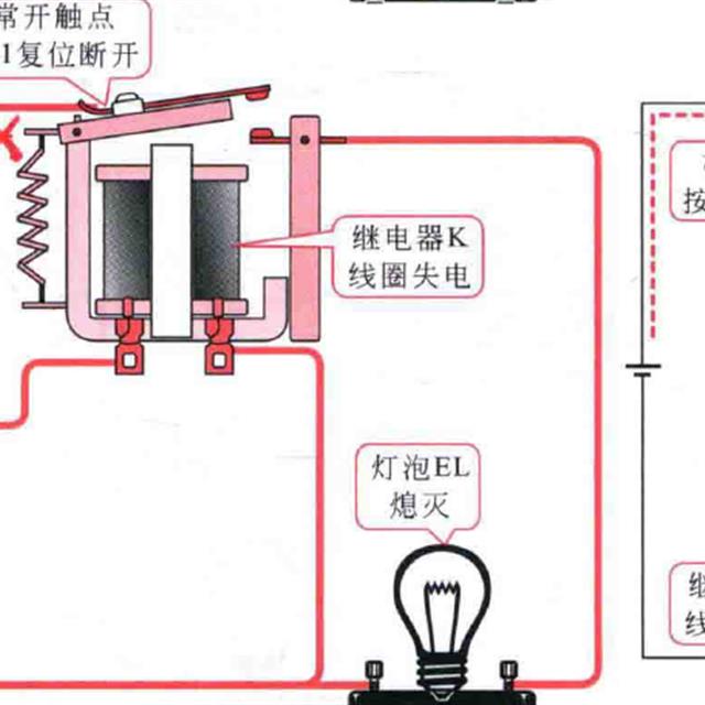 继电器在电路中触点的控制关系图解