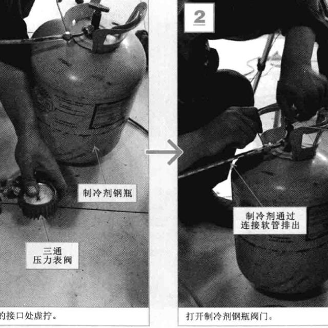 冰箱充注制冷剂管路连接及操作方法