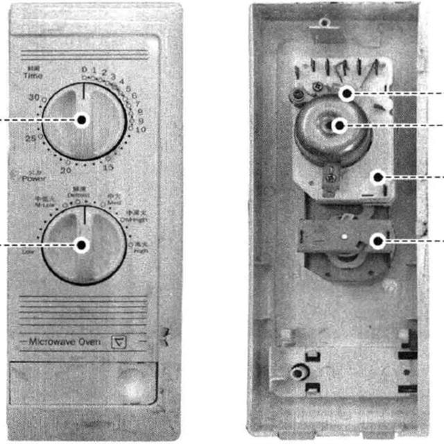 微波炉机械控制装置组成及结构