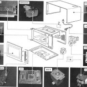 微波炉的整机结构及部件拆卸