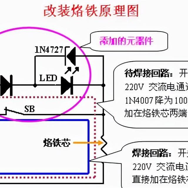 普通烙铁改装成长寿节能电烙铁方法