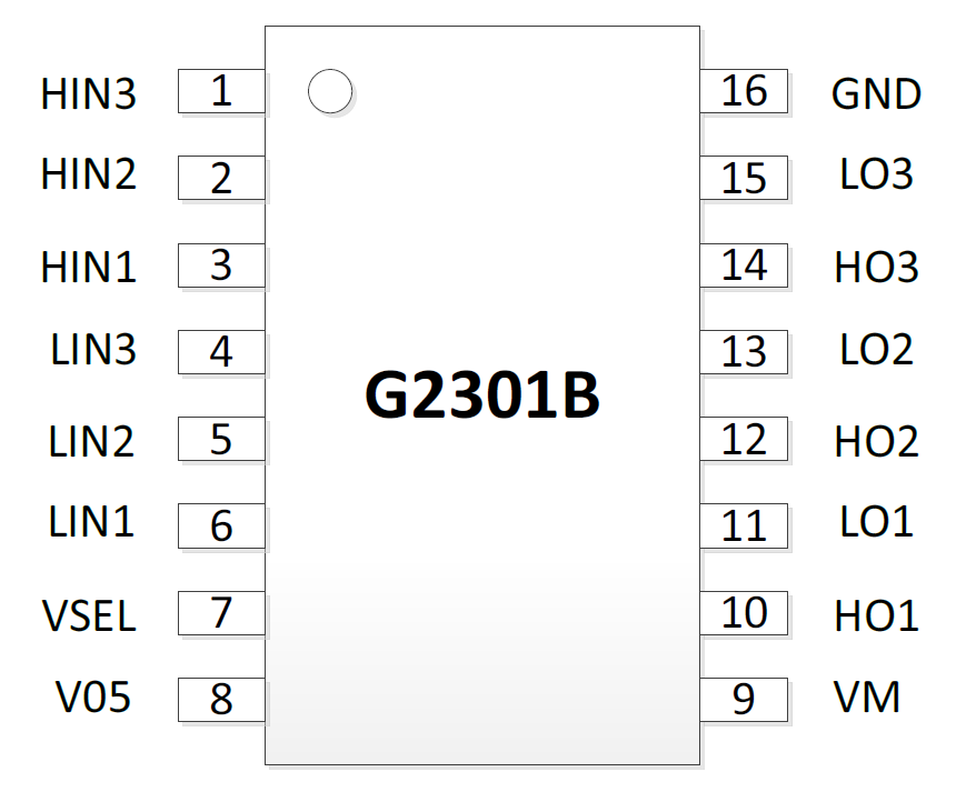 森国科G230X系列预驱芯片的应用电路