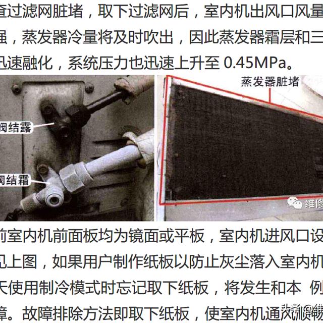 空调过滤网脏堵制冷效果差检修方法