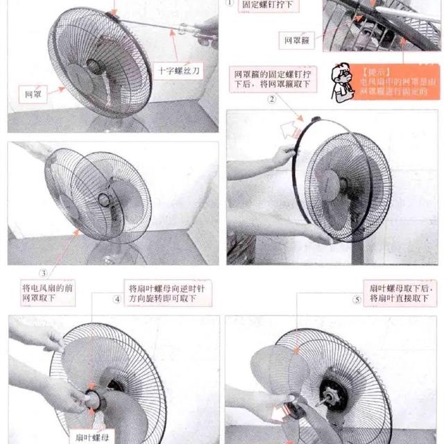 电风扇的拆装操作方法