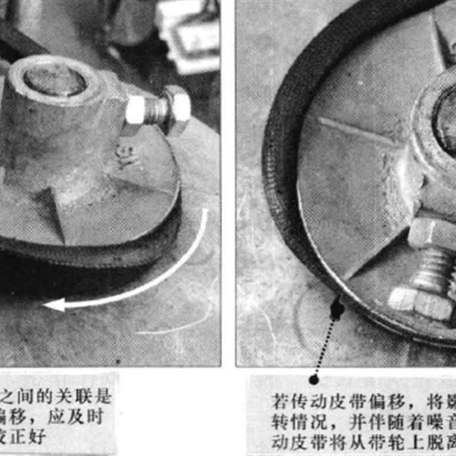 波轮洗衣机带轮和传动带的检修调整方法