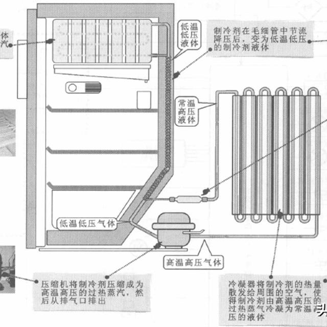 电冰箱的制冷循环工作原理