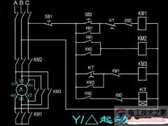 一例电动机星三角启动的接线图