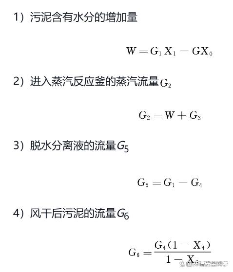 污泥水热干化技术的平衡计算及控制参数