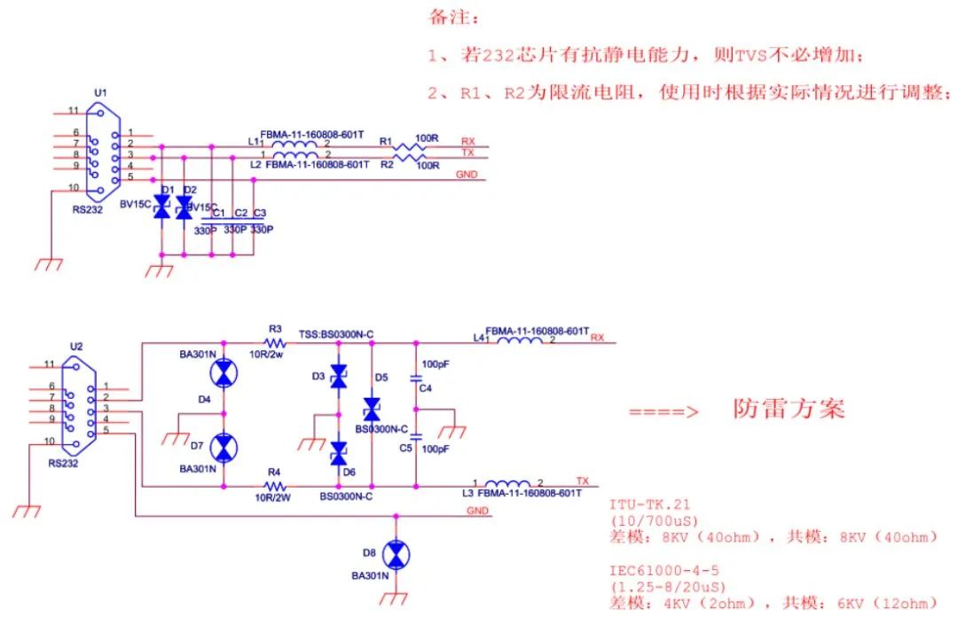 分享一些EMC标准电路