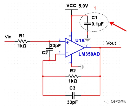 运放电路中电容的作用