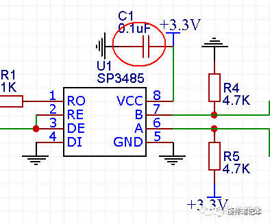 485通信自动收发电路图及其工作原理讲解