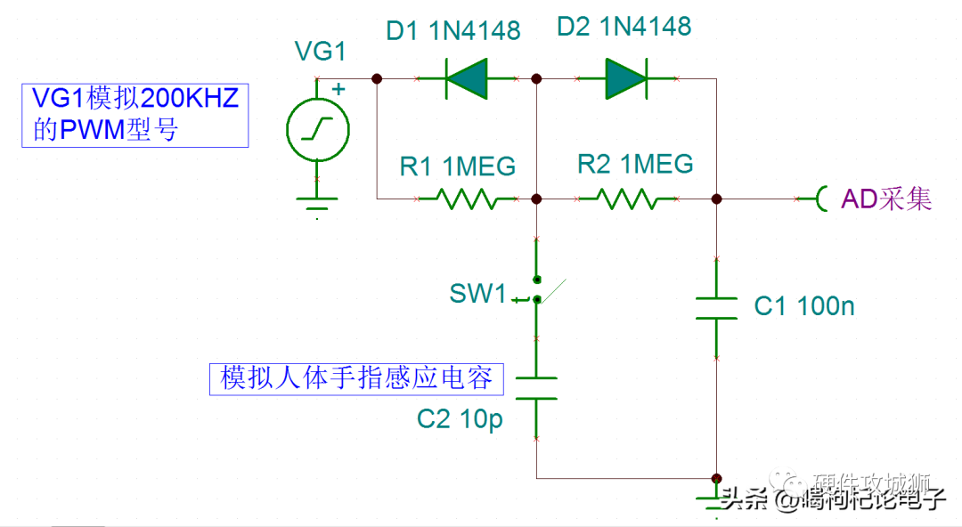 触摸按键电路原理图 基于分立器件的触摸按键电路设计