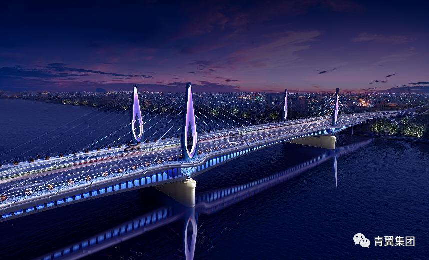 青翼集团中标长三角互联互通浦港路桥景观亮化项目
