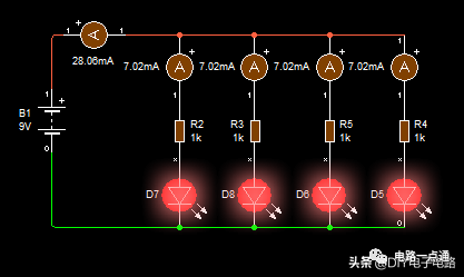 led灯串联/并联电路原理图 led灯串并联电阻的选择