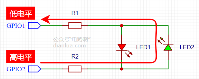 用3个IO口控制6个LED灯的原理分析 电动牙刷中6个LED灯的电路设计